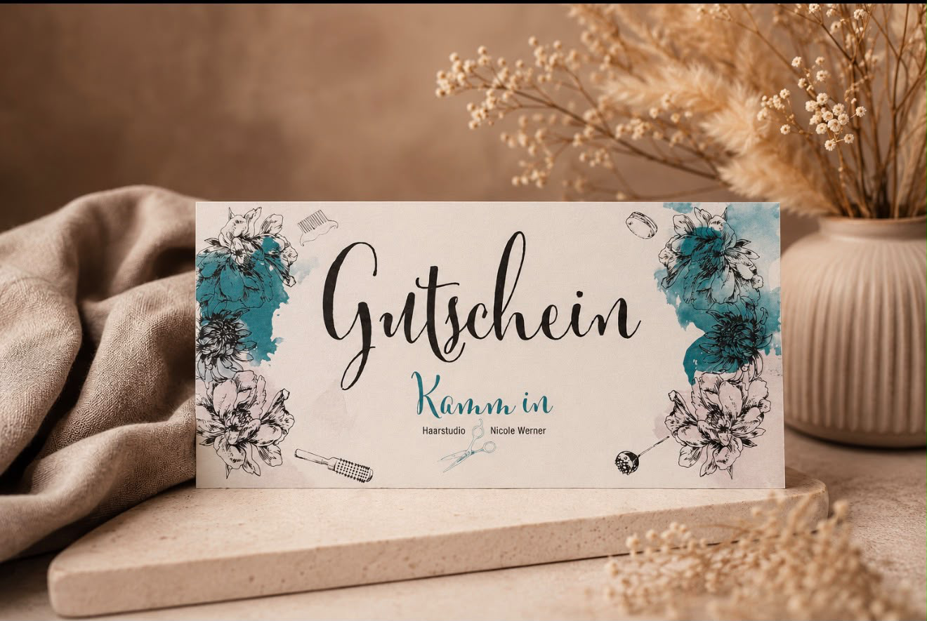 Kamm in Gutschein – Geschenkidee aus dem Haarstudio Rauenthal