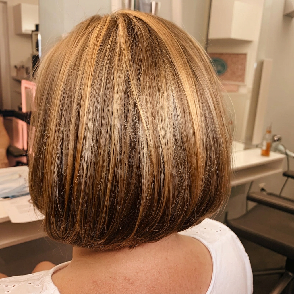Bob mit feinen Highlights – Farbarbeit von Nicole Werner