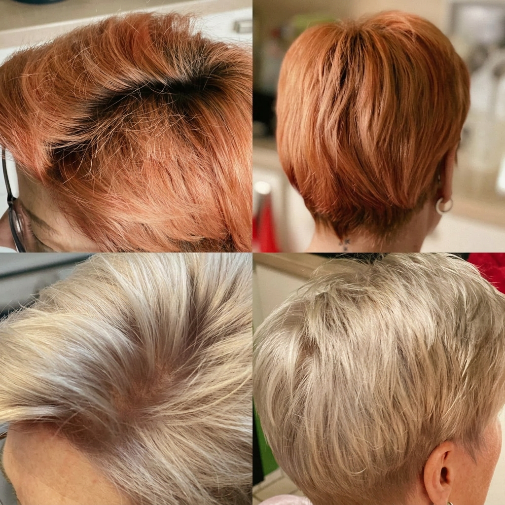 Pixie mit Grau-Kupfer-Verlauf – Farbveränderung von Nicole Werner